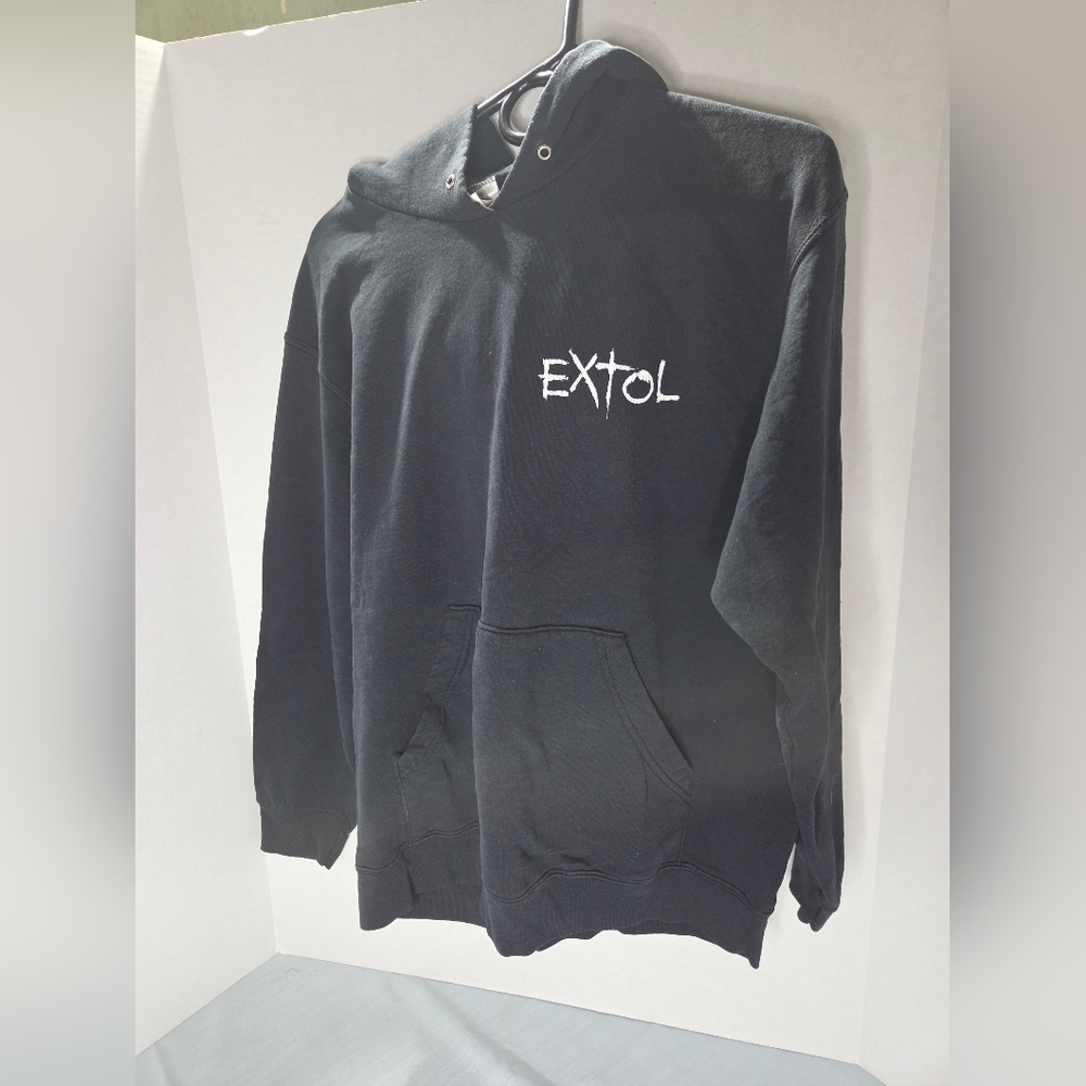 Fruit of the Loom Black Hoodie with White Logo